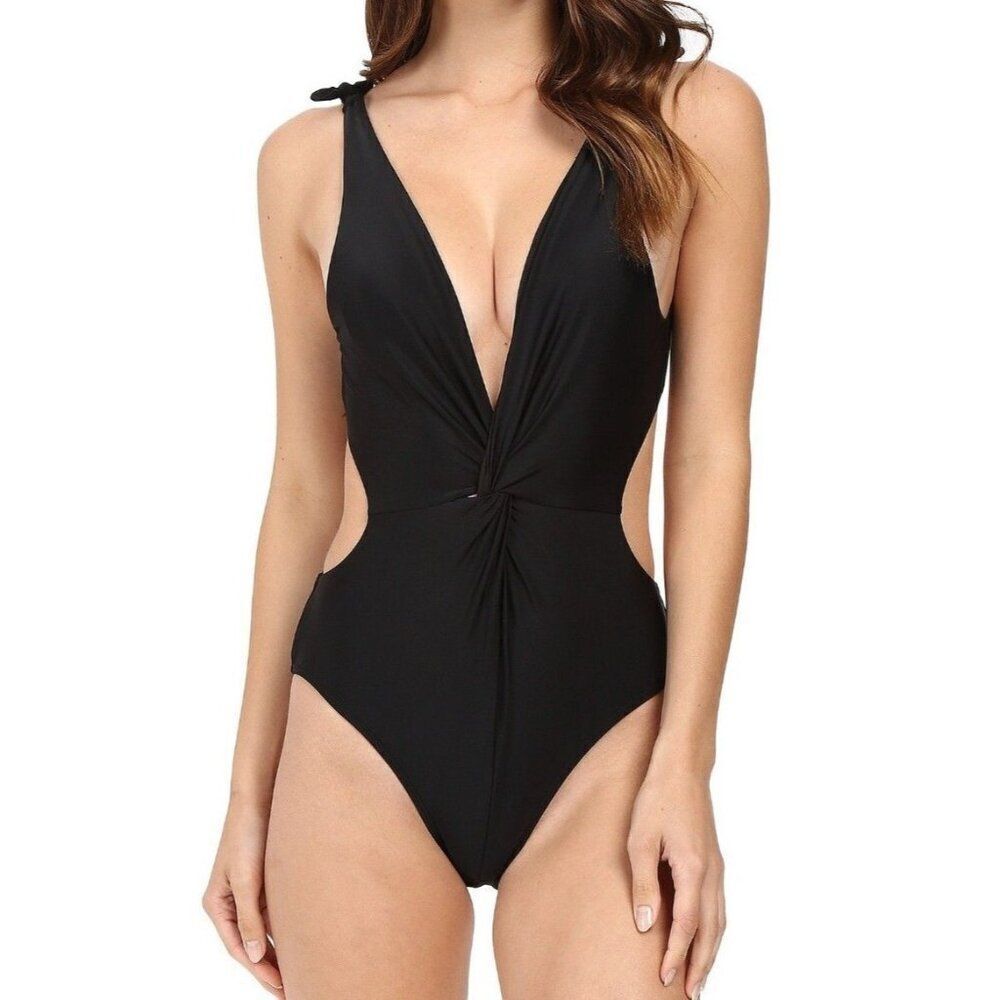 6 Shore Road By Pooja Baracoa X-Small black Rock one piece Swimsuit - New